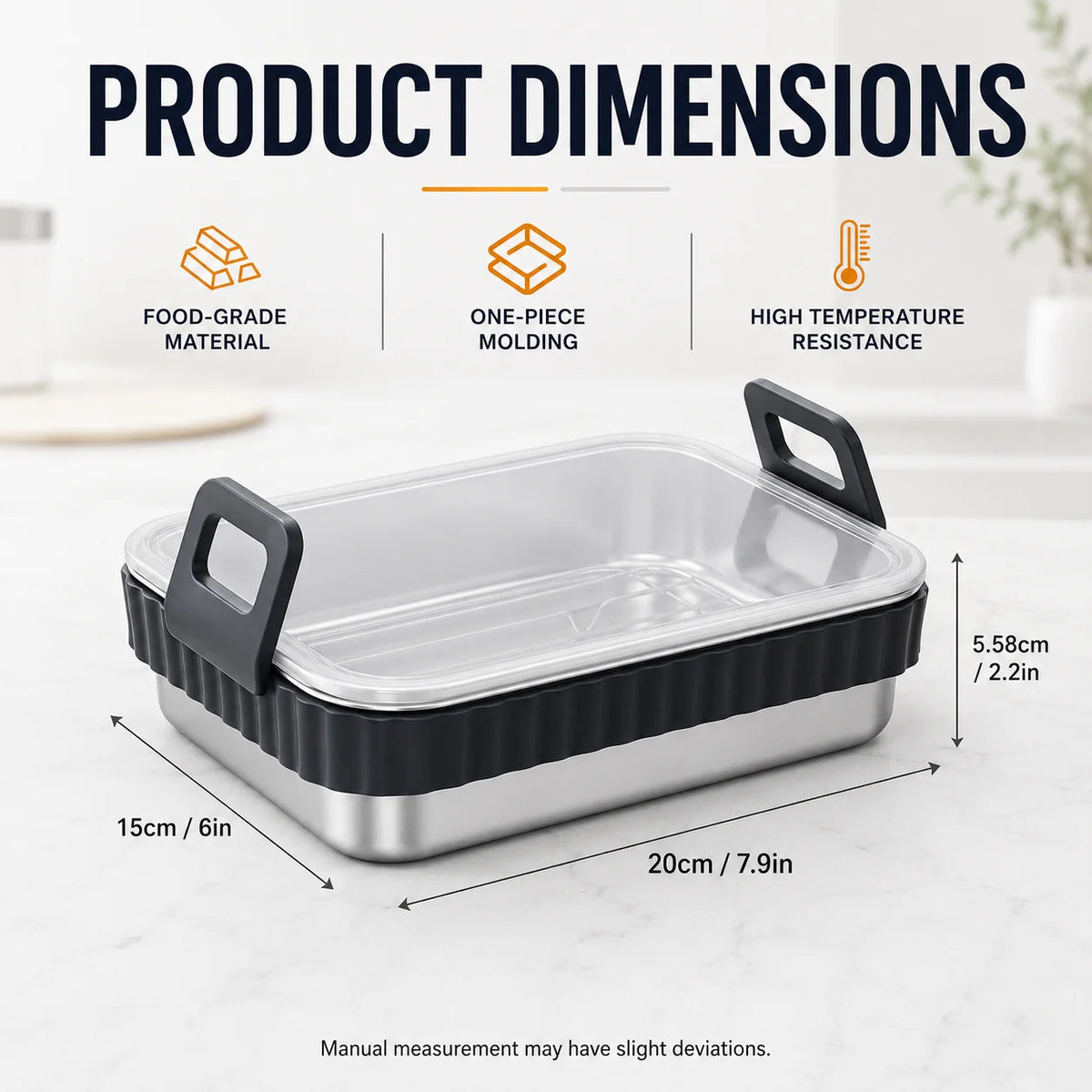 Stainless Steel Air Fryer Roasting Pan Set with Rack & Lid Roasting Pan Set Axl