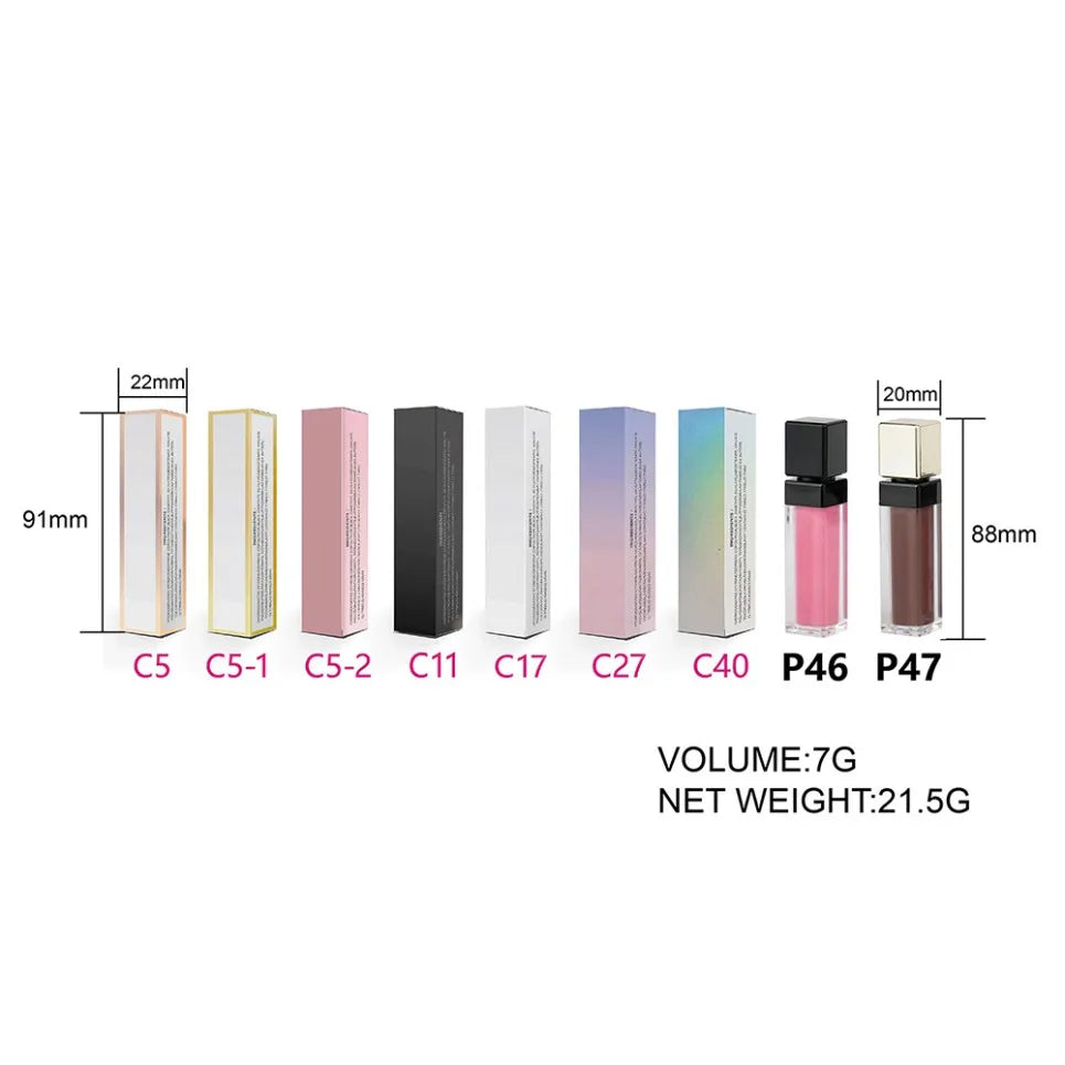 Nude Vegan Matte Lip Gloss – Private Label Waterproof Lipstick Lip Gloss Axl