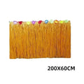 Hawaiian Grass Table Skirt – Luau & Beach Party Decor Party Table Skirt Axl 200X60CM