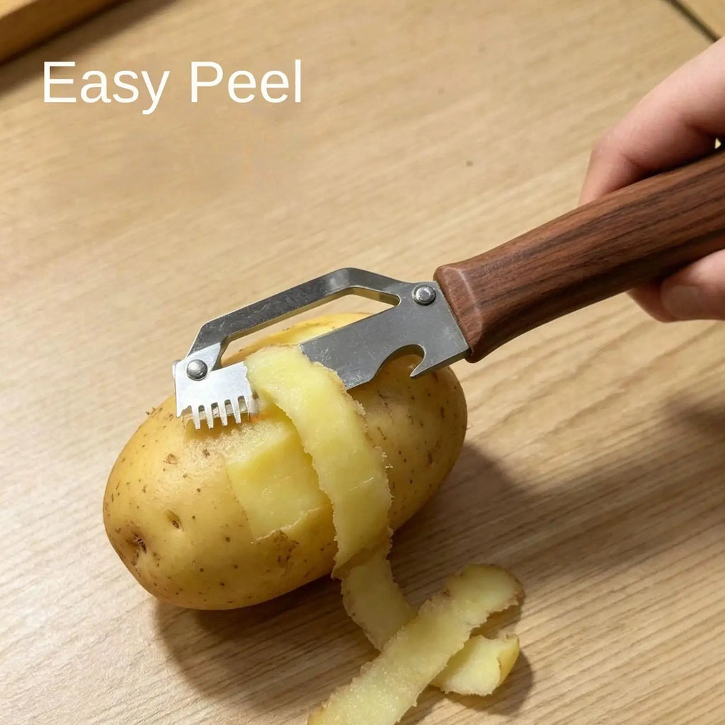 2-in-1 Serrated Vegetable Peeler & Shredder – Stainless Steel Vegetable Peeler Axl
