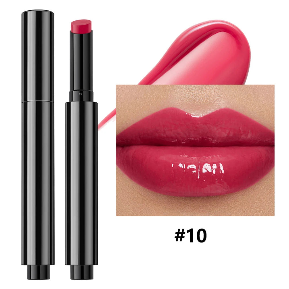 Vegan Mirror Gloss Lipstick – Long-Lasting, Moisturizing, Multi-Color Mirror Gloss Lipstick Axl 10 50pcs with logo