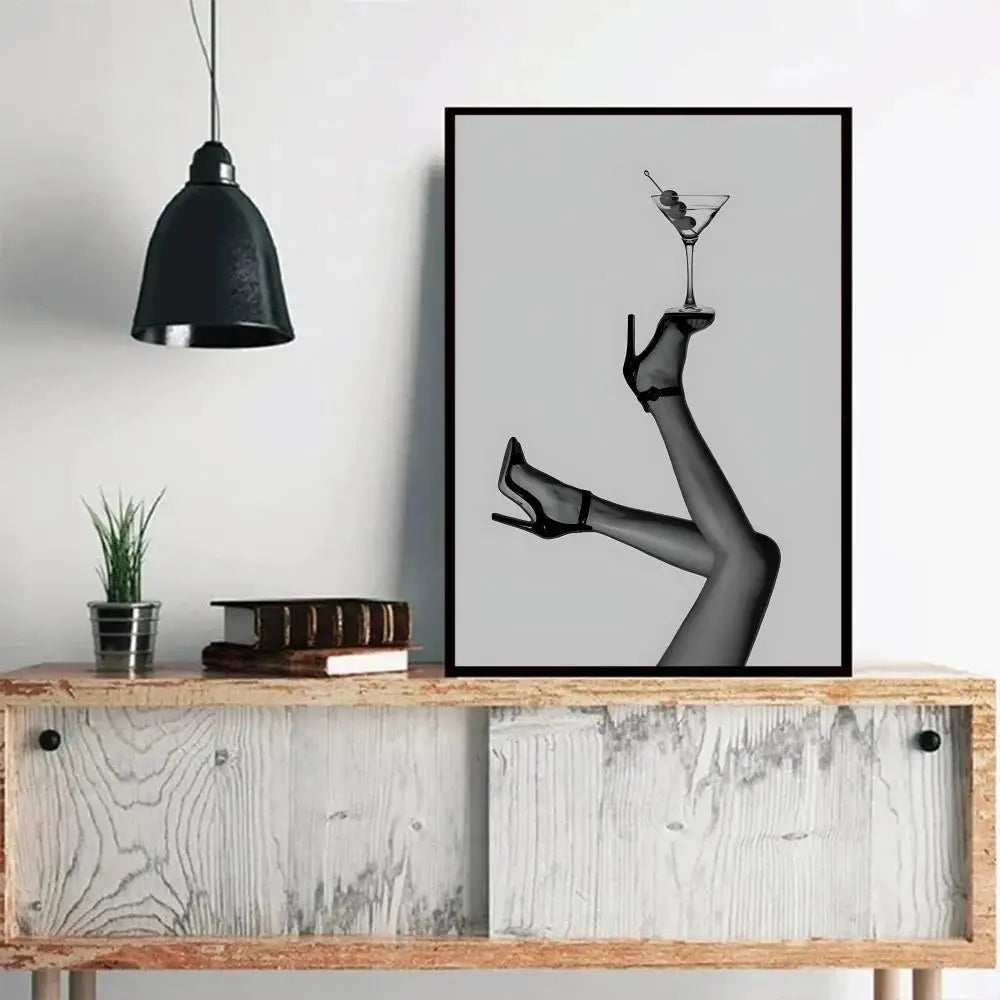 Black & White Fashion Women Wall Art Poster | Modern Décor Decorative Wall Poster Axl