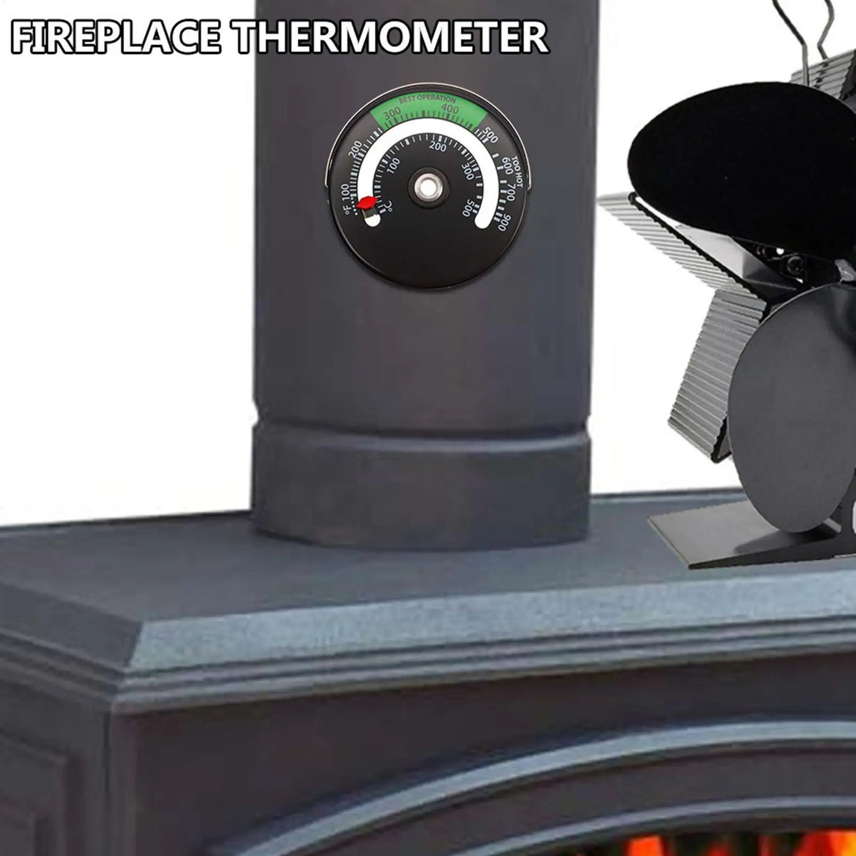Magnetic Stove Pipe Thermometer for Wood Burning Stoves Stove Thermometer Axl