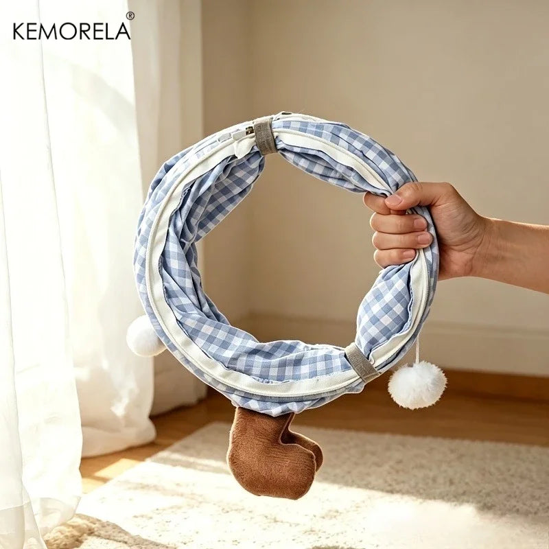 KEMORELA Foldable Cat Tunnel Bed – Washable & Breathable Cat Tunnel Bed Axl