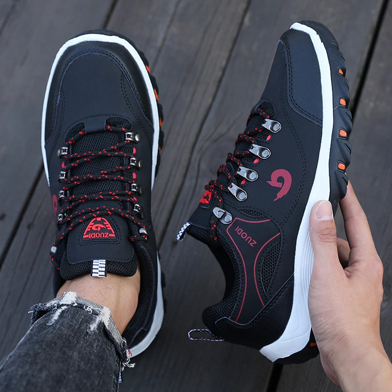 ZULIWAGN Men's Waterproof Low Cut Hiking Shoes – Plus Size Men's Hiking Shoes Axl