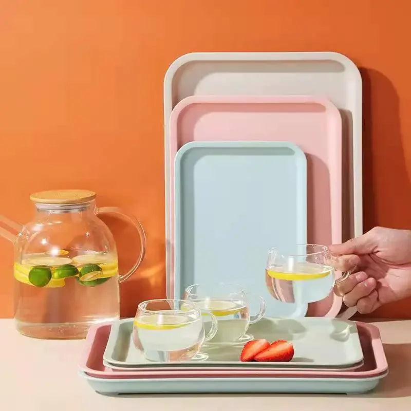 Nordic Rectangular Acrylic Serving Tray – Kitchen & Home Organizer Serving Tray Axl