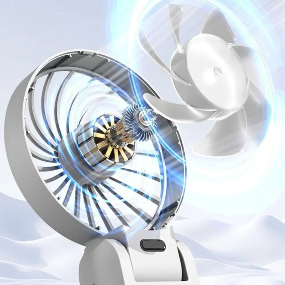 5-Speed USB Rechargeable Neck Hanging Portable Fan | Silent Neck Hanging Fan Axl
