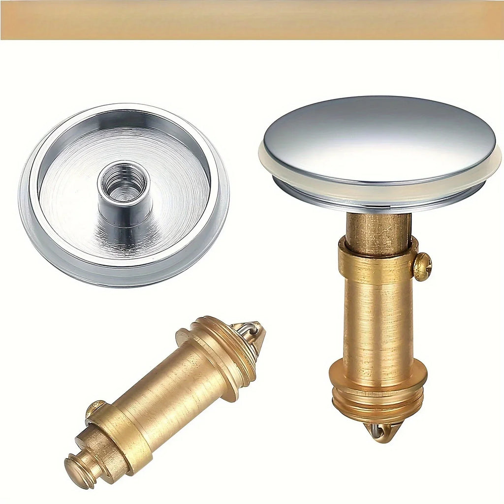 Universal Brass Spring-Loaded Sink Stopper & Drain Plug Sink Drain Stopper Axl