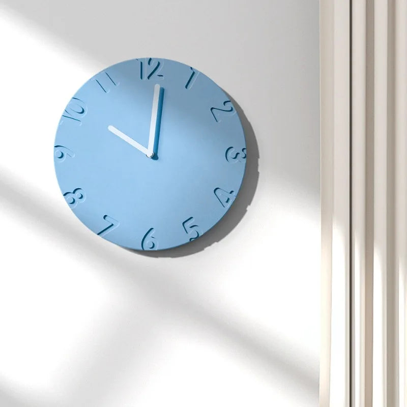 Modern Silent Wall Clock – Minimalist Concrete Luxury Decor Decorative Wall Clock Axl