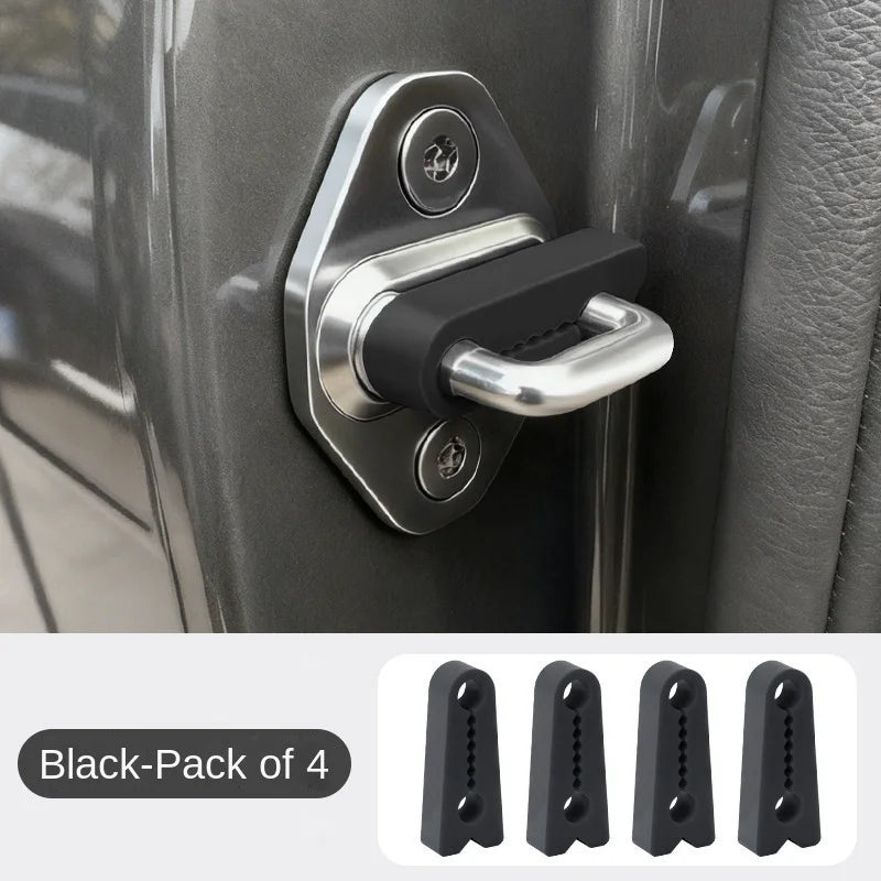 Car Door Silicone Damper Cushion Pads – Anti-Vibration 4 Pack Door Damper Pad Axl Regular black 4pc