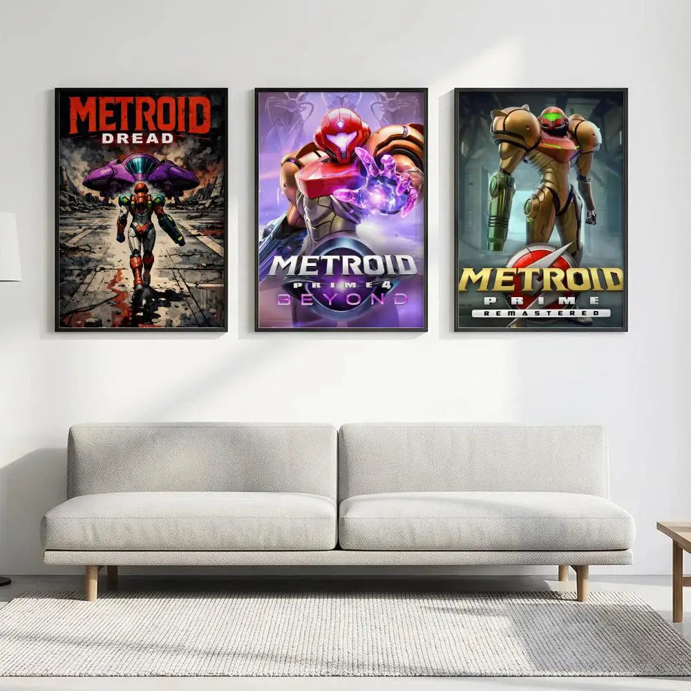 Metroid Prime HD Poster – Waterproof Sticky Wall Art Decor Wall Art Poster Axl