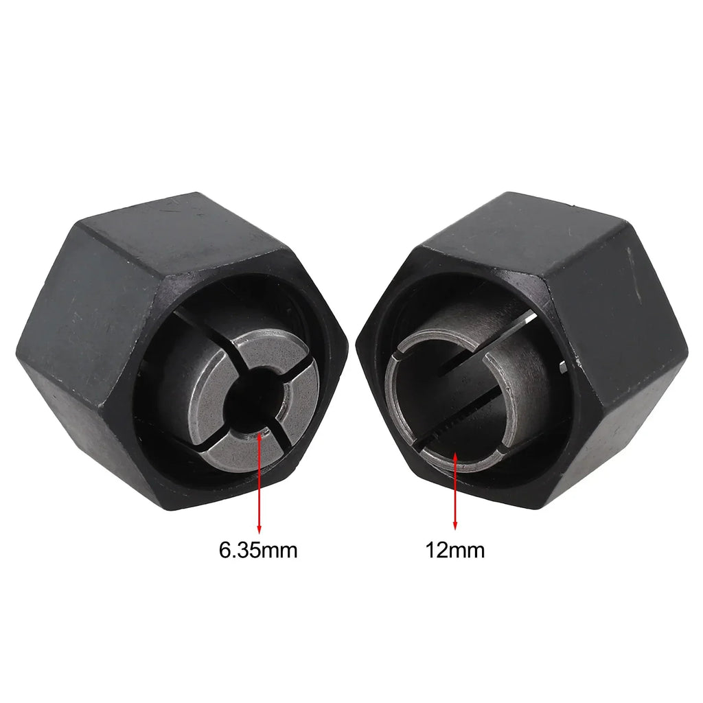 Router Collet Set 2PCS 6.35mm & 12mm – Fits DW618, DW621 Router Collet Set Axl China Mainland