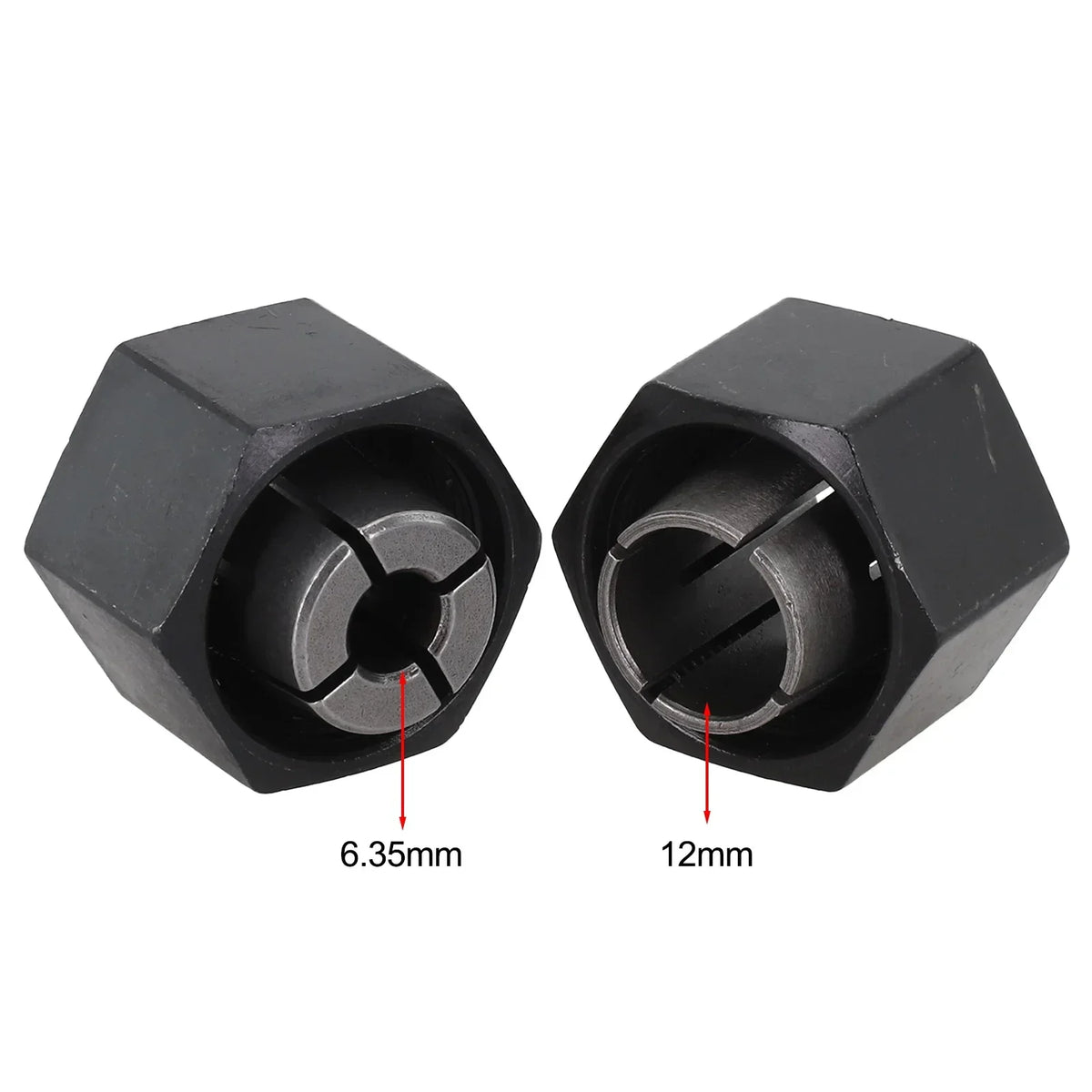 Router Collet Set 2PCS 6.35mm & 12mm for DW618, DW621, DW616 Router Collet Set Axl China Mainland