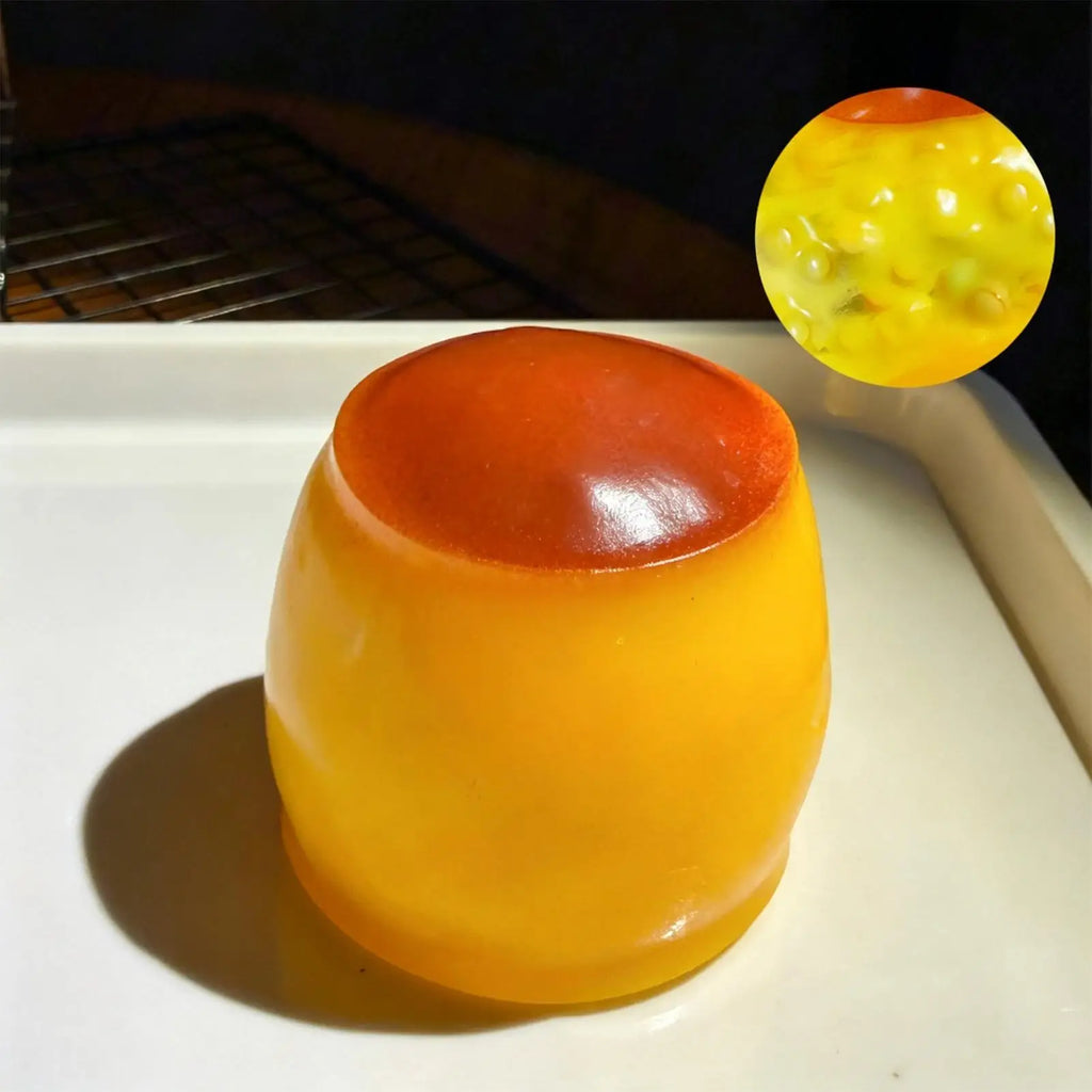 Caramel Pudding Squishy Fidget Toy – ASMR Sensory Squeeze Ball Squishy Fidget Toy Axl