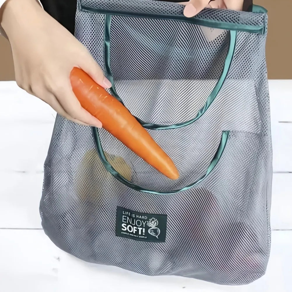 Reusable Hanging Mesh Bag – Breathable Fruit & Vegetable Net Produce Storage Bag Axl