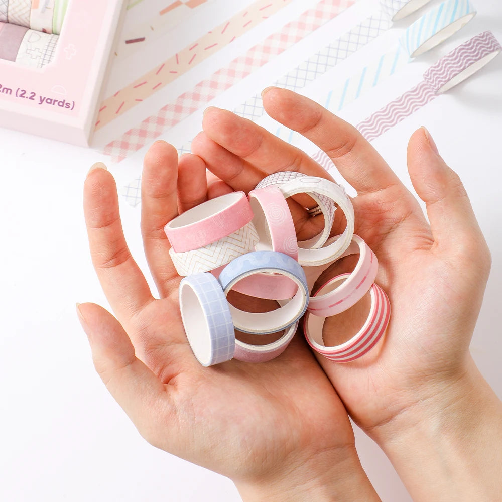 20-Roll Washi Tape Set – Thin Masking Tape for DIY & Crafts Washi Tape Set Axl