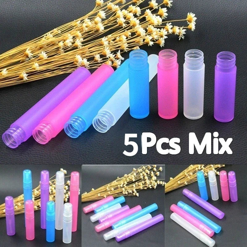 5-Pack Refillable Mini Spray Bottles 5ml & 10ml Travel Set Refillable Spray Bottles Axl