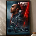 Lewis Hamilton HD Self-Stick Wall Poster – Waterproof Home Decor Sports Wall Poster Axl White01 40X50cmNoframe