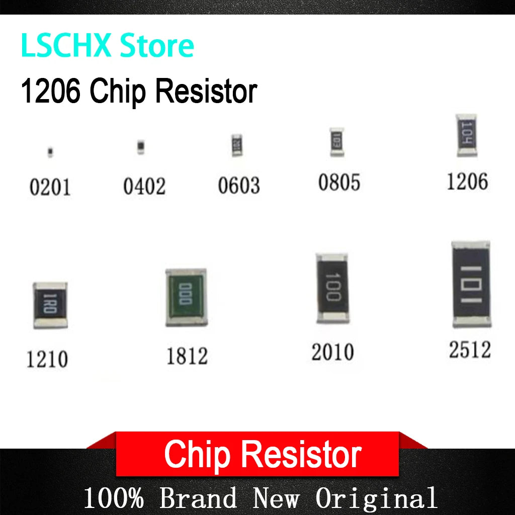 5000 PCS 1206 SMD Resistor Kit 1% Accuracy 0Ω–10MΩ SMD Resistor Kit Axl