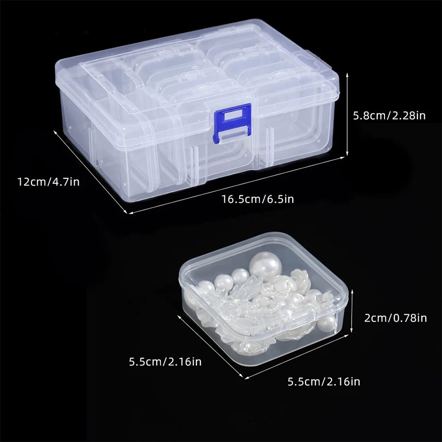 Transparent Plastic Storage Box – 14 or 30 Compartments Compartment Storage Box Axl 14 grids