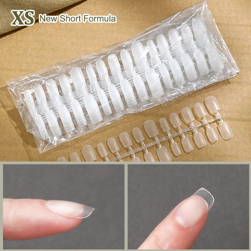 300 Pcs Matte & Clear False Nail Tips – Gel Extension DIY Kit