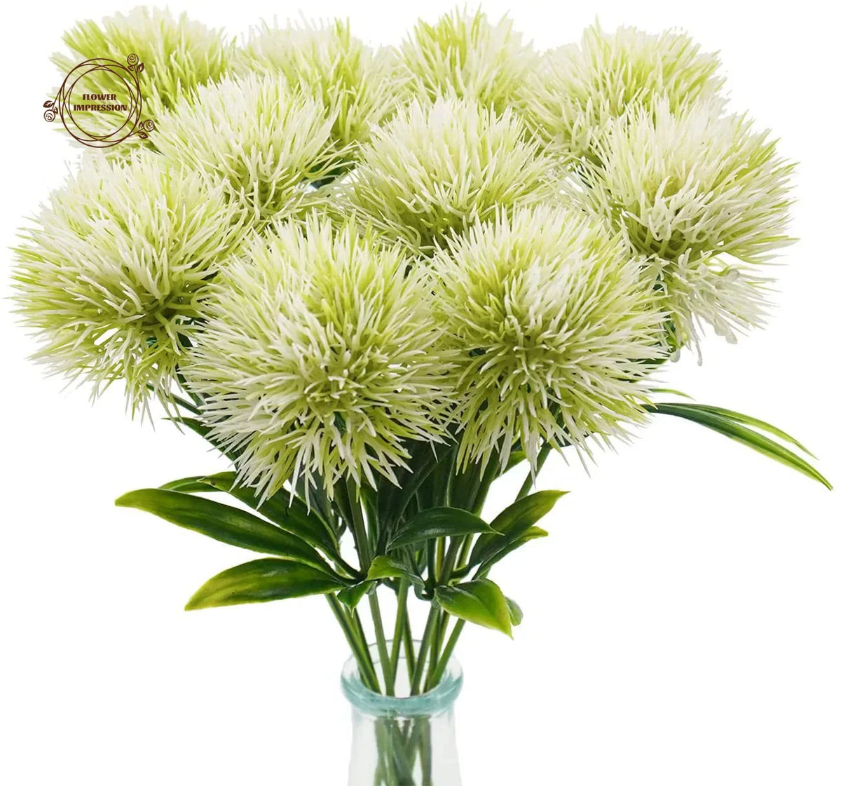 10 Artificial Dandelion Stems – Faux Flower Vase Home Decor Artificial Flowers Axl
