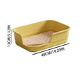 Large Anti-Splash Cat Litter Box with Scoop – Odor Control Cat Litter Box Axl Yellow