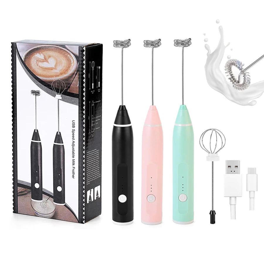 Mini Handheld Milk Frother Wand – USB Rechargeable Mixer Milk Frother Wand Axl
