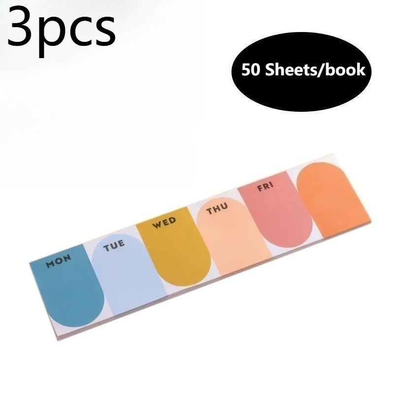 Rainbow Weekly Tear-Off Planner Pad – 1 or 3 Pack Organizer Weekly Planner Pad Axl 3pcs