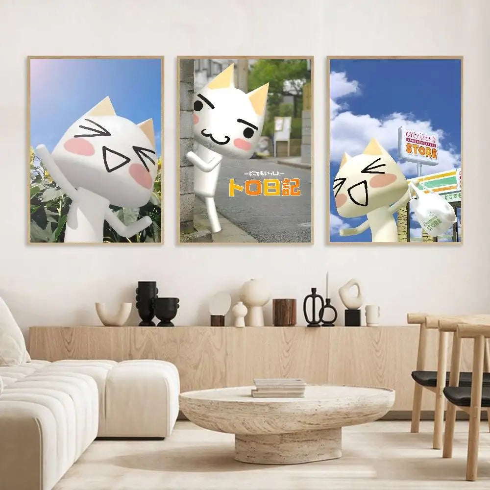 D-Doko Demo Issyo Toro HD Waterproof Self-Adhesive Wall Poster Wall Art Poster Axl