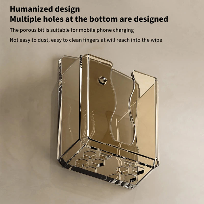 Wall Mount Phone & Remote Control Holder Storage Box Wall Storage Organizer Axl