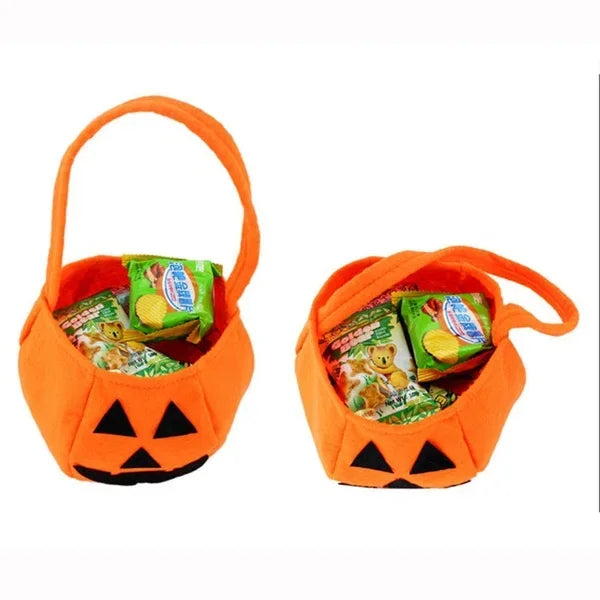 Halloween Pumpkin Candy Bag – Kids Trick-or-Treat Tote Halloween Candy Bag Axl