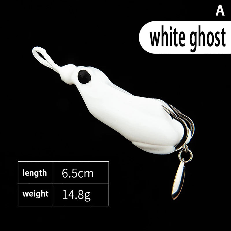 Thunder Frog Soft Fishing Lure – Silicone Frog Bait with Hook Soft Fishing Lure Axl color A