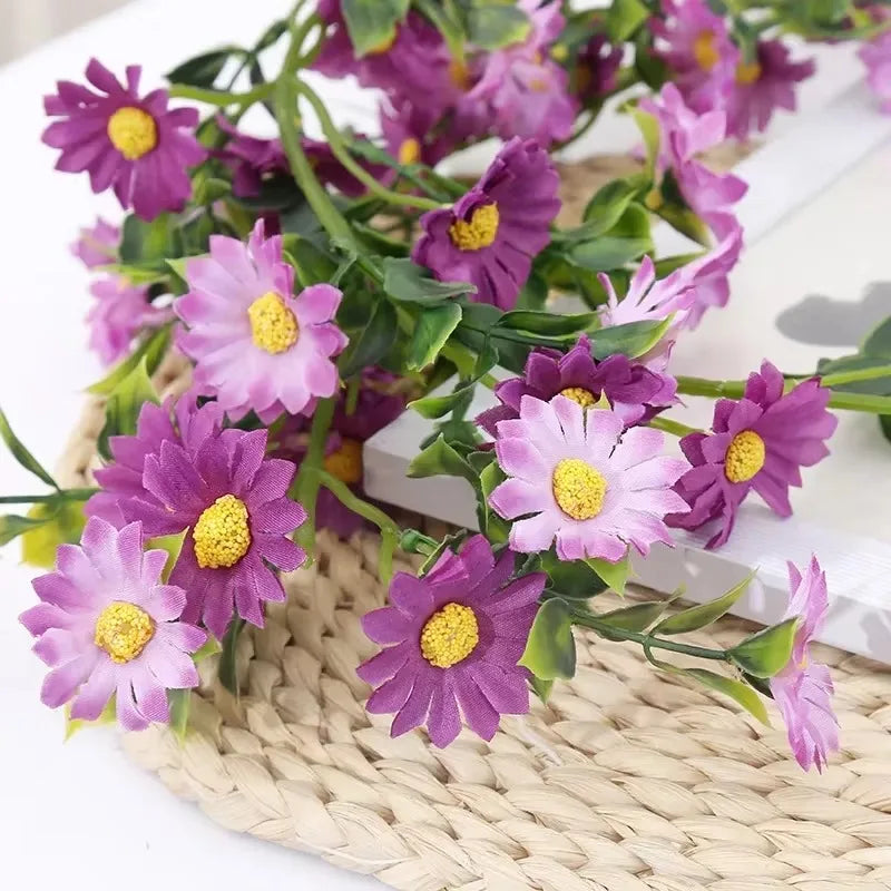 210cm Artificial Sunflower Daisy Vine Garland | Silk Flower Decor Artificial Flower Garland Axl