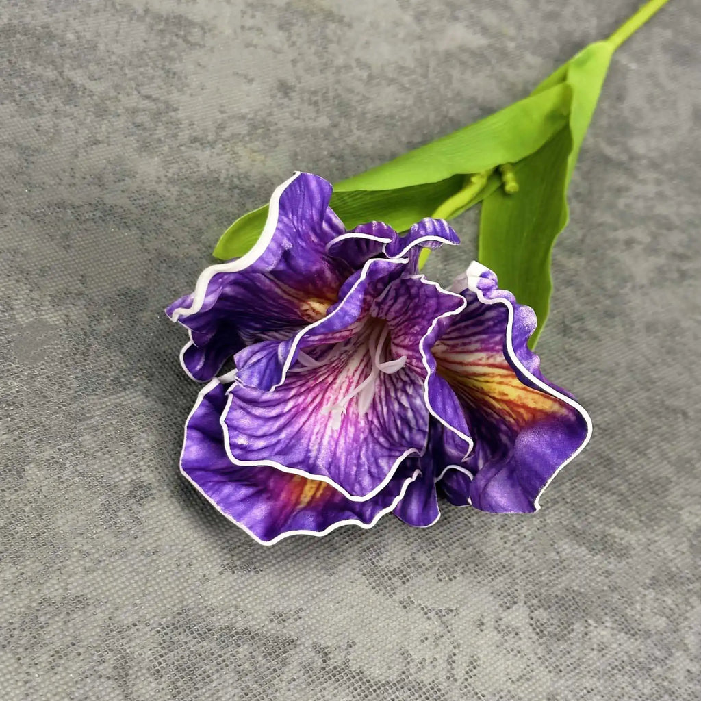 Artificial Real Touch Iris Flower Branch 63cm – Wedding Decor Artificial Flower Stem Axl 06