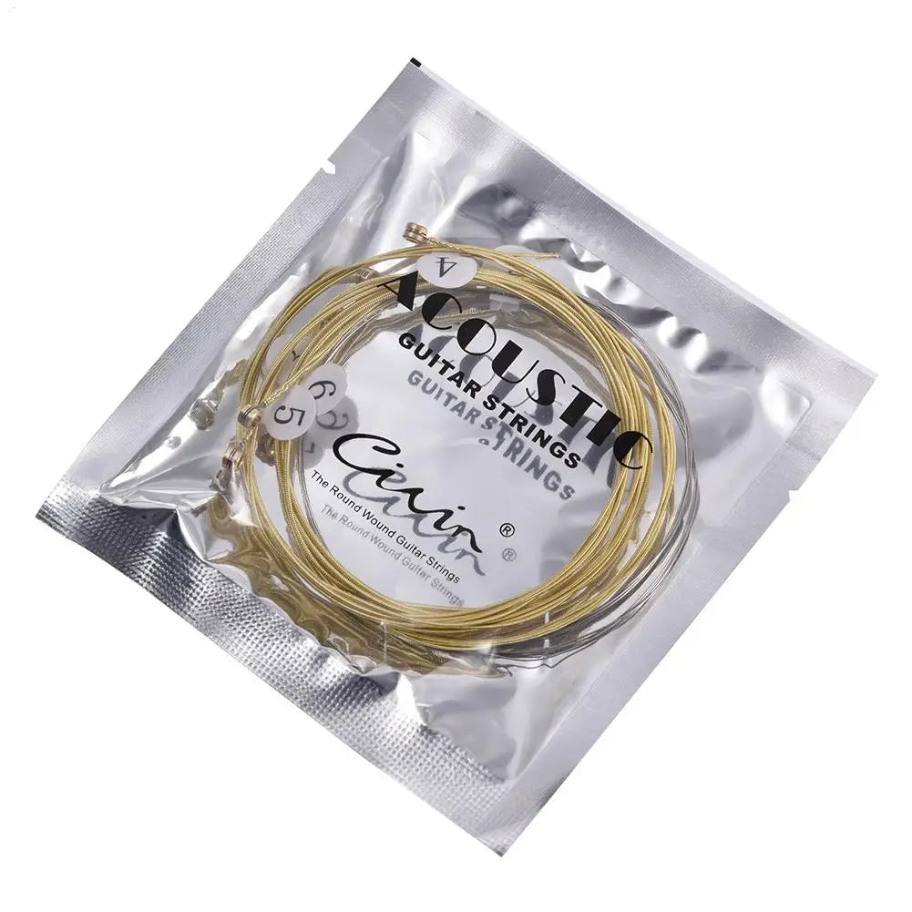 6-Piece Brass Acoustic Guitar Strings – Beginner Folk Set Acoustic Guitar Strings Axl