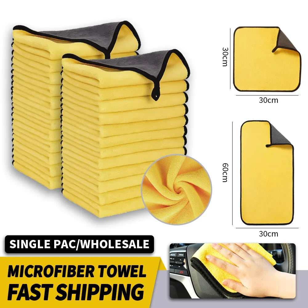 Microfiber Car Wash Towels 3/5/10 Pack – 30x30 & 30x60cm Car Microfiber Towel Axl