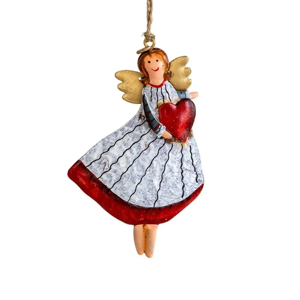 Wrought Iron Christmas Hanging Ornaments – Angel & Santa Christmas Ornament Axl 1-D