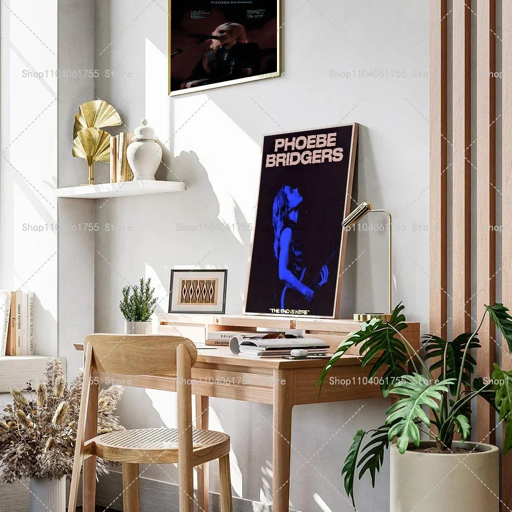 Phoebe Bridgers Music Poster – Waterproof Self-Adhesive Wall Art Music Art Poster Axl