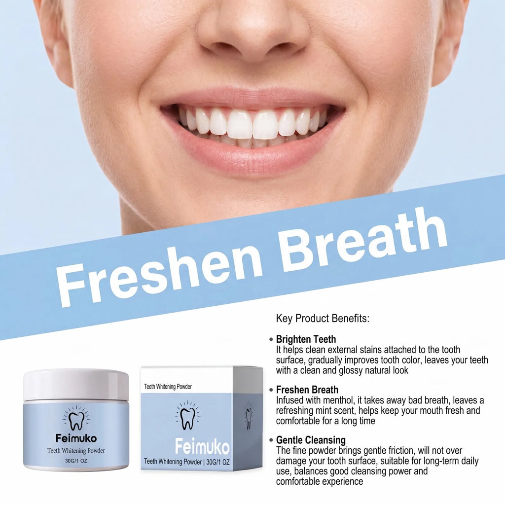 Collagen Teeth Whitening Powder – Hydroxyapatite Enamel Care Teeth Whitening Powder Axl