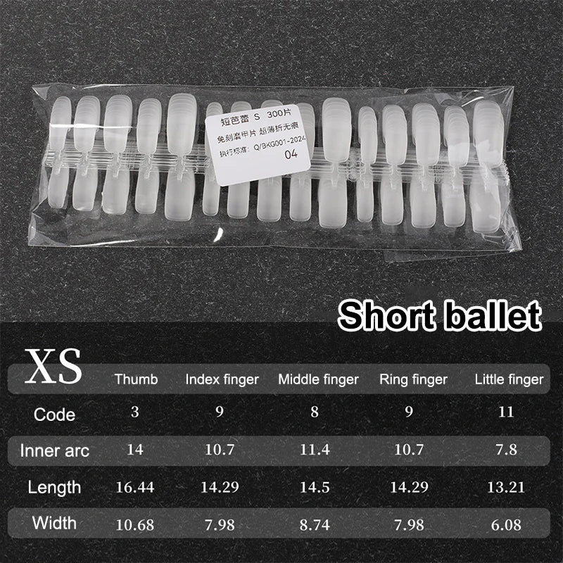 300 Pcs Matte & Clear False Nail Tips – Gel Extension DIY Kit