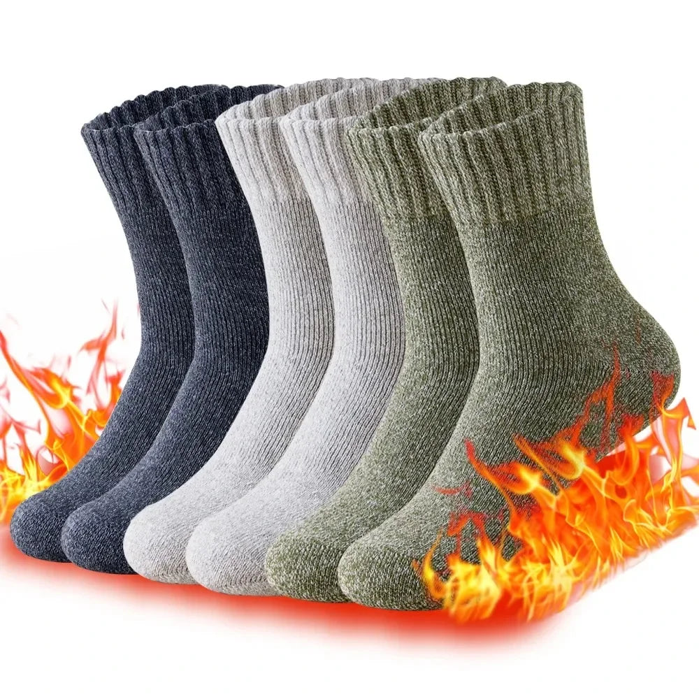 3 Pairs Men's Thermal Wool Socks – Hiking & Winter Snow Thermal Winter Socks Axl 3 pairs C-HG875 others