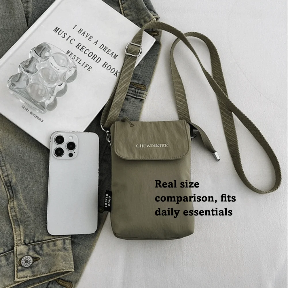 Mini Nylon Crossbody Bag – Lightweight Phone & Coin Purse Mini Crossbody Bag Axl