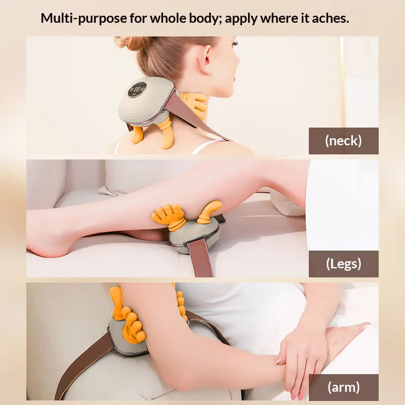 Neck & Shoulder Massager – LCD, 3-Speed & Warm Compress Neck Massager Axl