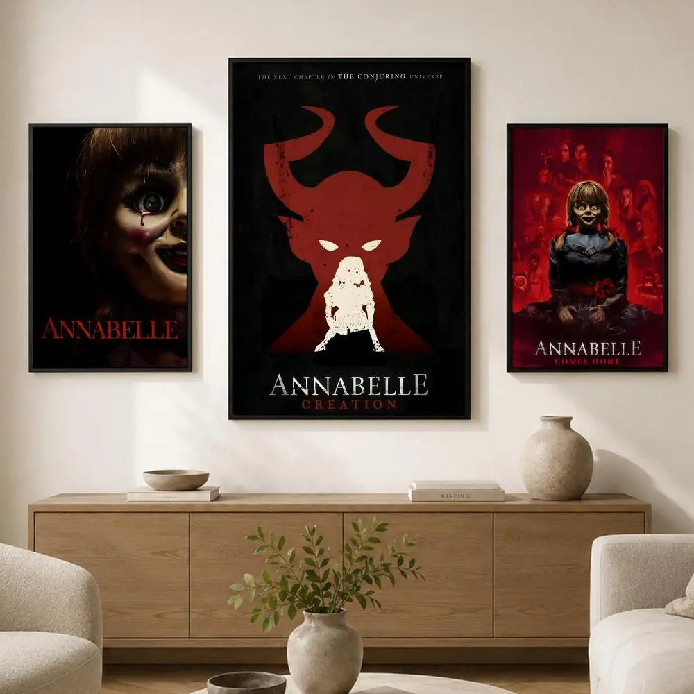 Annabelle Horror Movie Poster – Peel & Stick PVC Wall Art Movie Wall Poster Axl