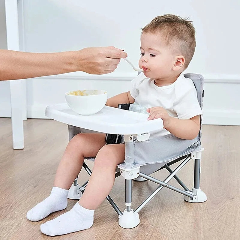 Baby Foldable Portable Dining Chair with Tray & Seat Belt Portable Baby Chair Axl