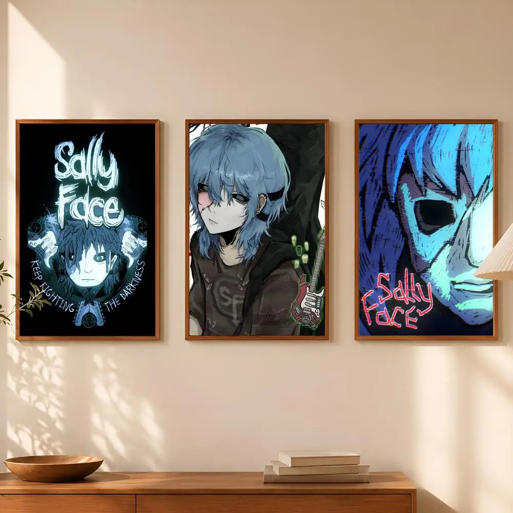 Sally Face Game Poster – Self-Stick HD Waterproof Wall Art Wall Art Poster Axl