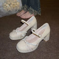 Lolita Mary Jane Pumps – Women's Butterfly-Knot Wedding Shoes Mary Jane Pumps Axl Champagne 40