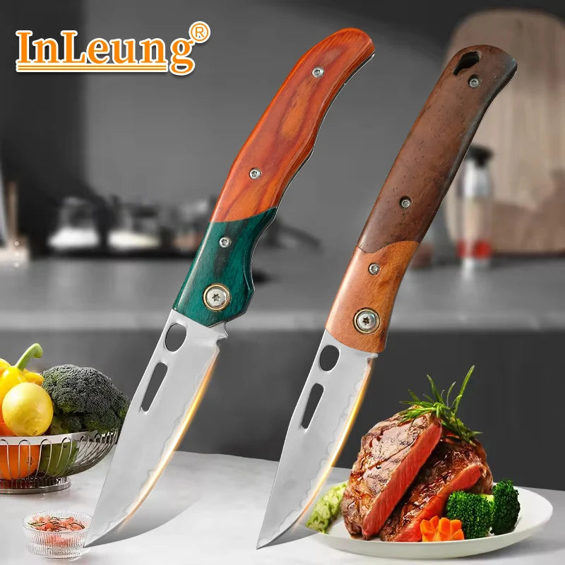 Folding Pocket Knife – Stainless Steel Boning & Fruit Knife Folding Kitchen Knife Axl