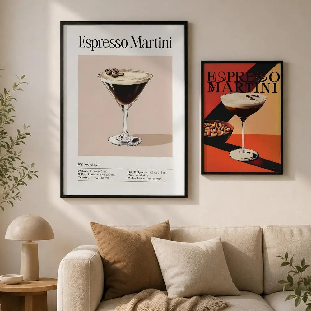 Espresso Martini Wall Poster – Self-Adhesive HD Art Print Wall Art Poster Axl